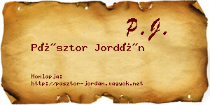 Pásztor Jordán névjegykártya
