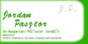 jordan pasztor business card